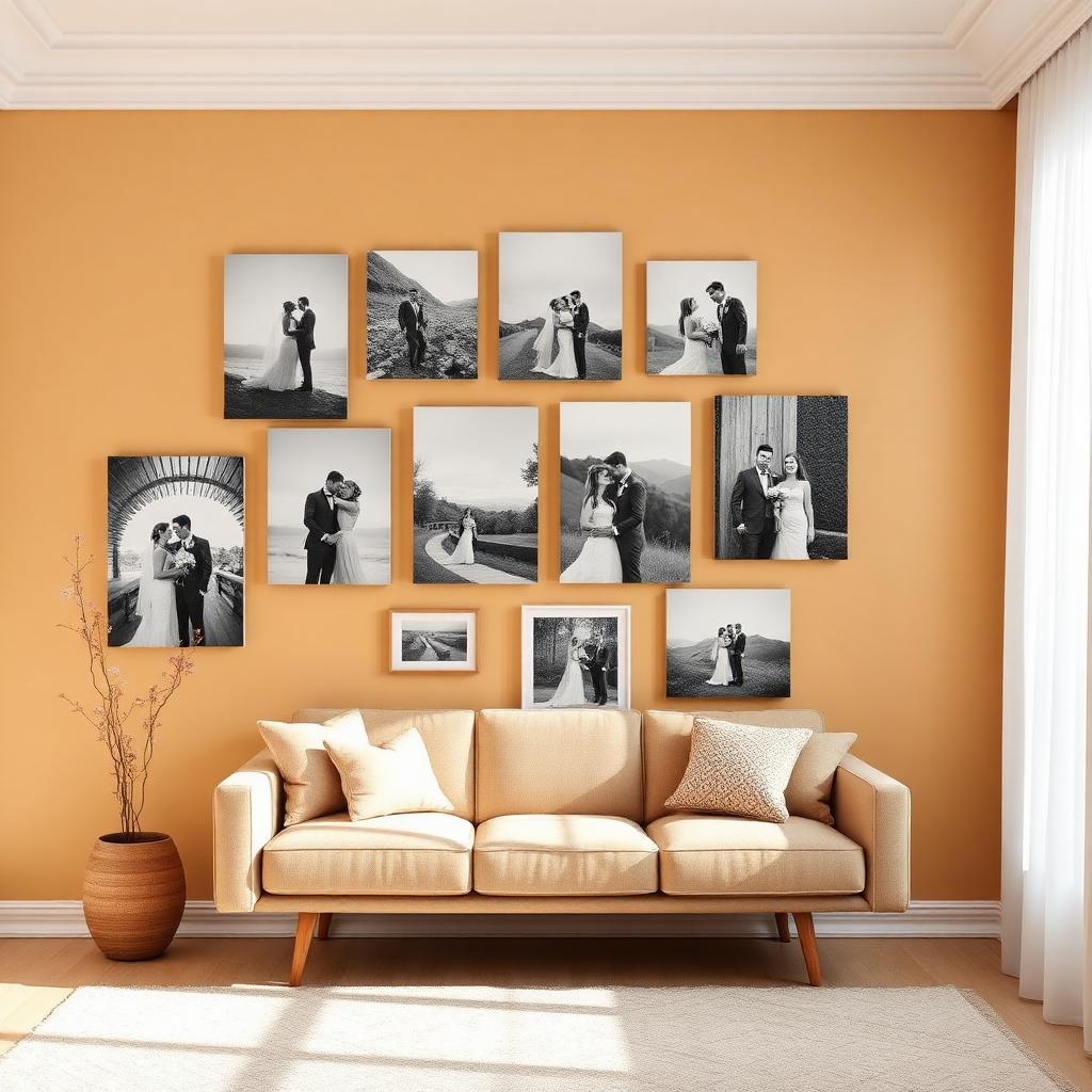 10 Piece Canvas Combo arranged as a gallery wall in a styled room