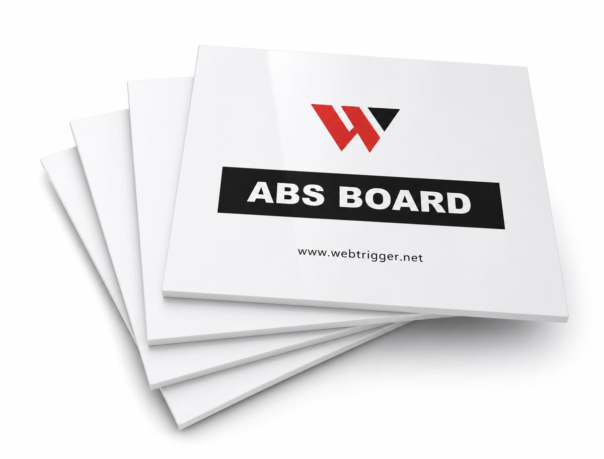 Blank ABS boards fanned out showing board edges